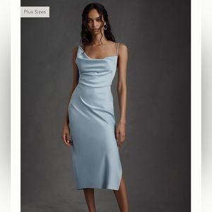 Beautiful Anthropologie satin dress- NEW WITH TAGS